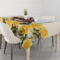 Melbourne Horse Racing Personalised Tablecloth Australian Horse With Yellow Roses - Wonder Print Shop