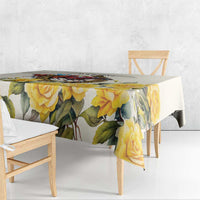 Melbourne Horse Racing Personalised Tablecloth Australian Horse With Yellow Roses - Wonder Print Shop