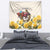 Melbourne Horse Racing Personalised Tapestry Australian Horse With Yellow Roses - Wonder Print Shop