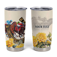 Melbourne Horse Racing Personalised Tumbler Cup Australian Horse With Yellow Roses - Wonder Print Shop