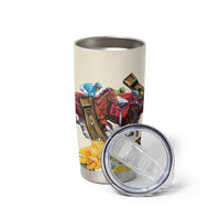 Melbourne Horse Racing Personalised Tumbler Cup Australian Horse With Yellow Roses - Wonder Print Shop