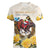 Melbourne Horse Racing Personalised Women V-Neck T-Shirt Australian Horse With Yellow Roses - Wonder Print Shop