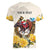 Melbourne Horse Racing Personalised Women V-Neck T-Shirt Australian Horse With Yellow Roses - Wonder Print Shop