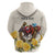 Melbourne Horse Racing Personalised Zip Hoodie Australian Horse With Yellow Roses - Wonder Print Shop
