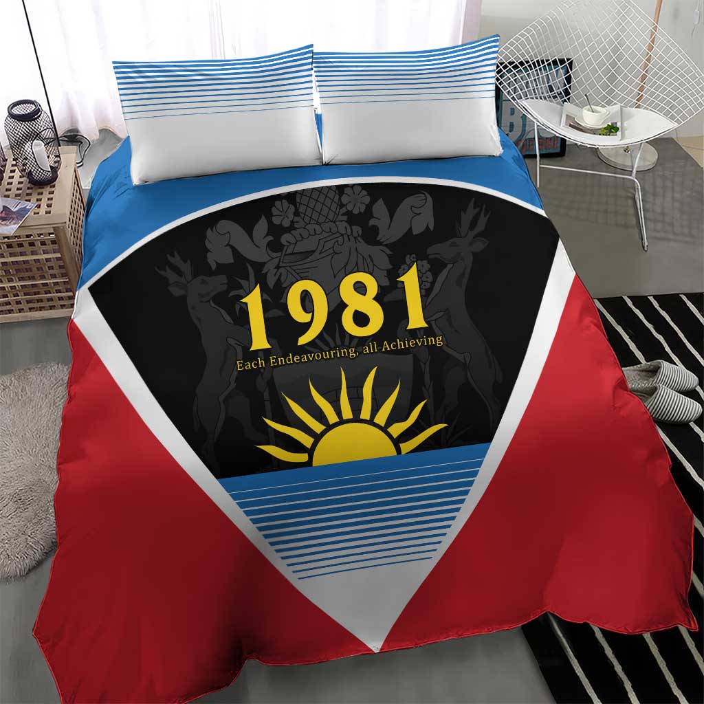 Antigua and Barbuda 1981 Bedding Set Each Endeavouring All Achieving LT9 - Wonder Print Shop
