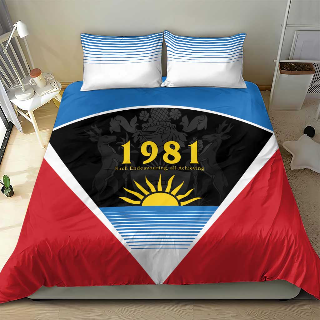 Antigua and Barbuda 1981 Bedding Set Each Endeavouring All Achieving LT9 - Wonder Print Shop