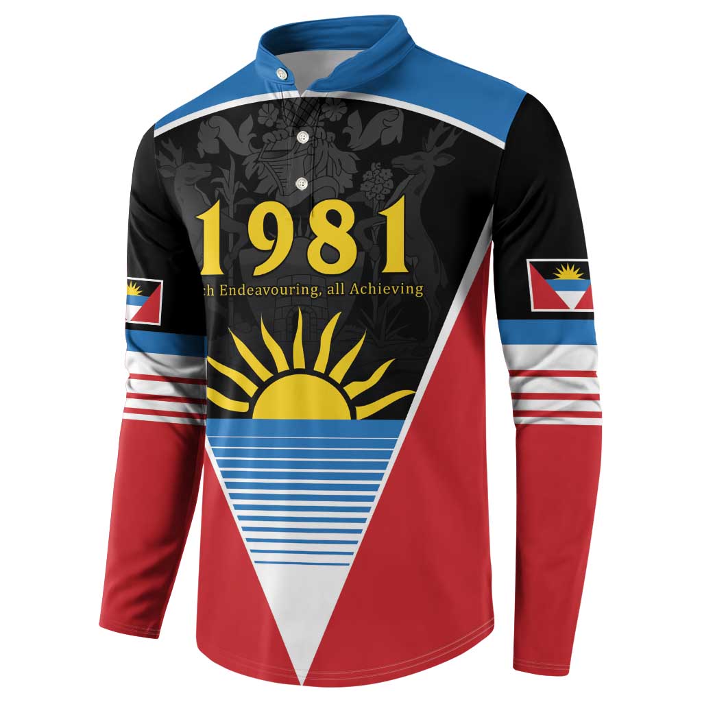 Antigua and Barbuda 1981 Button Sweatshirt Each Endeavouring All Achieving LT9 - Wonder Print Shop