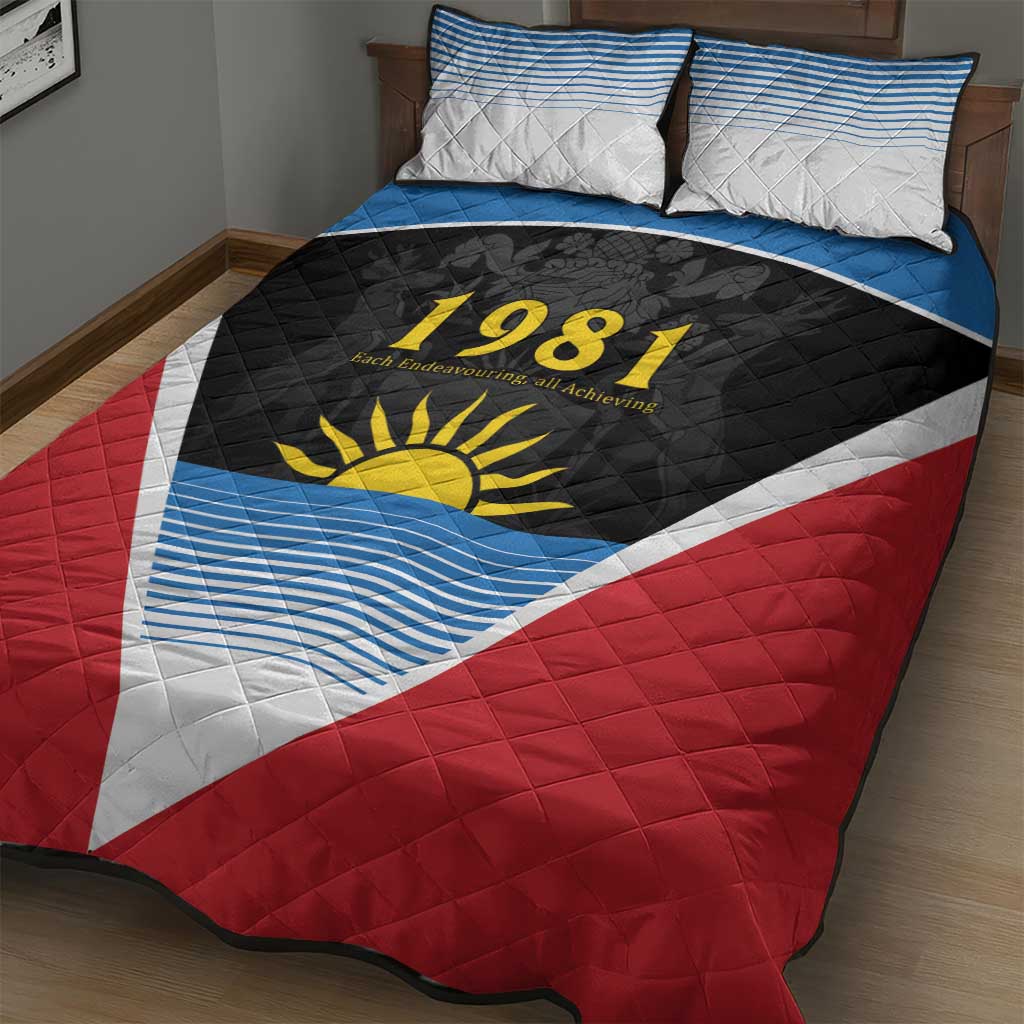 Antigua and Barbuda 1981 Quilt Bed Set Each Endeavouring All Achieving - Wonder Print Shop
