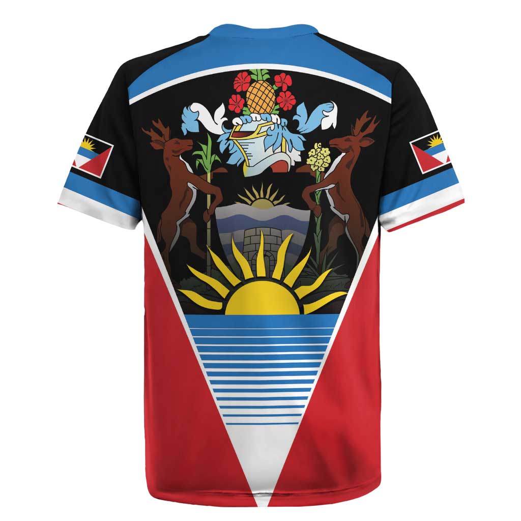 Antigua and Barbuda 1981 Rugby Jersey Each Endeavouring All Achieving - Wonder Print Shop