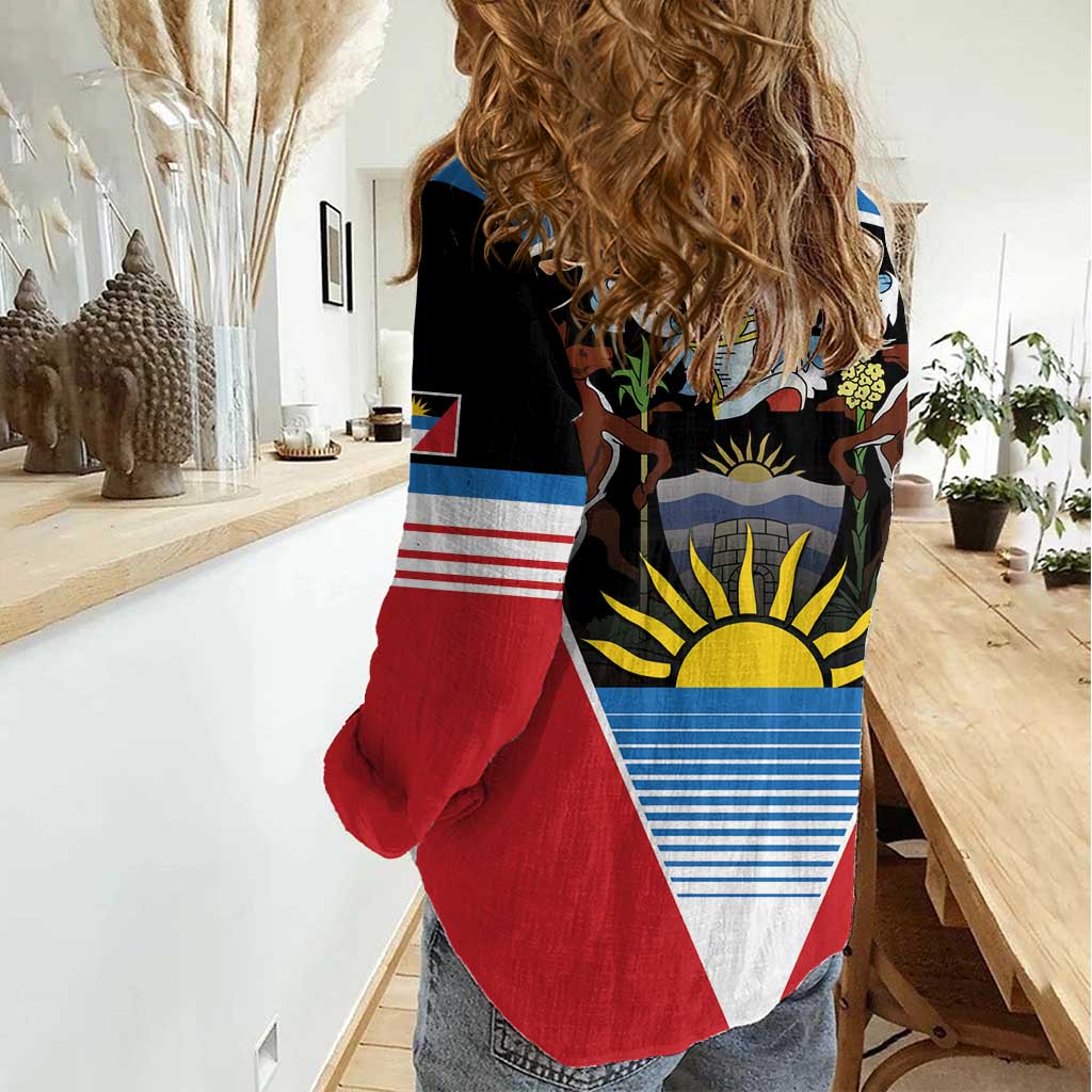 Antigua and Barbuda 1981 Women Casual Shirt Each Endeavouring All Achieving - Wonder Print Shop