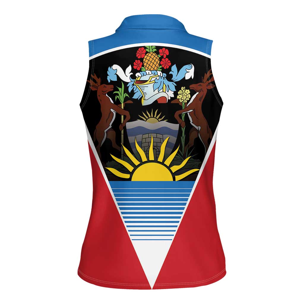 Antigua and Barbuda 1981 Women Sleeveless Polo Shirt Each Endeavouring All Achieving - Wonder Print Shop