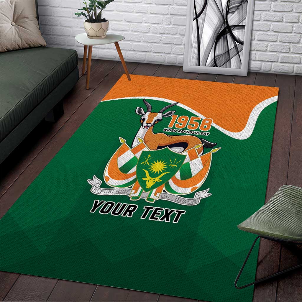 Niger Republic Day Personalized Area Rug Fraternite Travail Progres LT9 - Wonder Print Shop