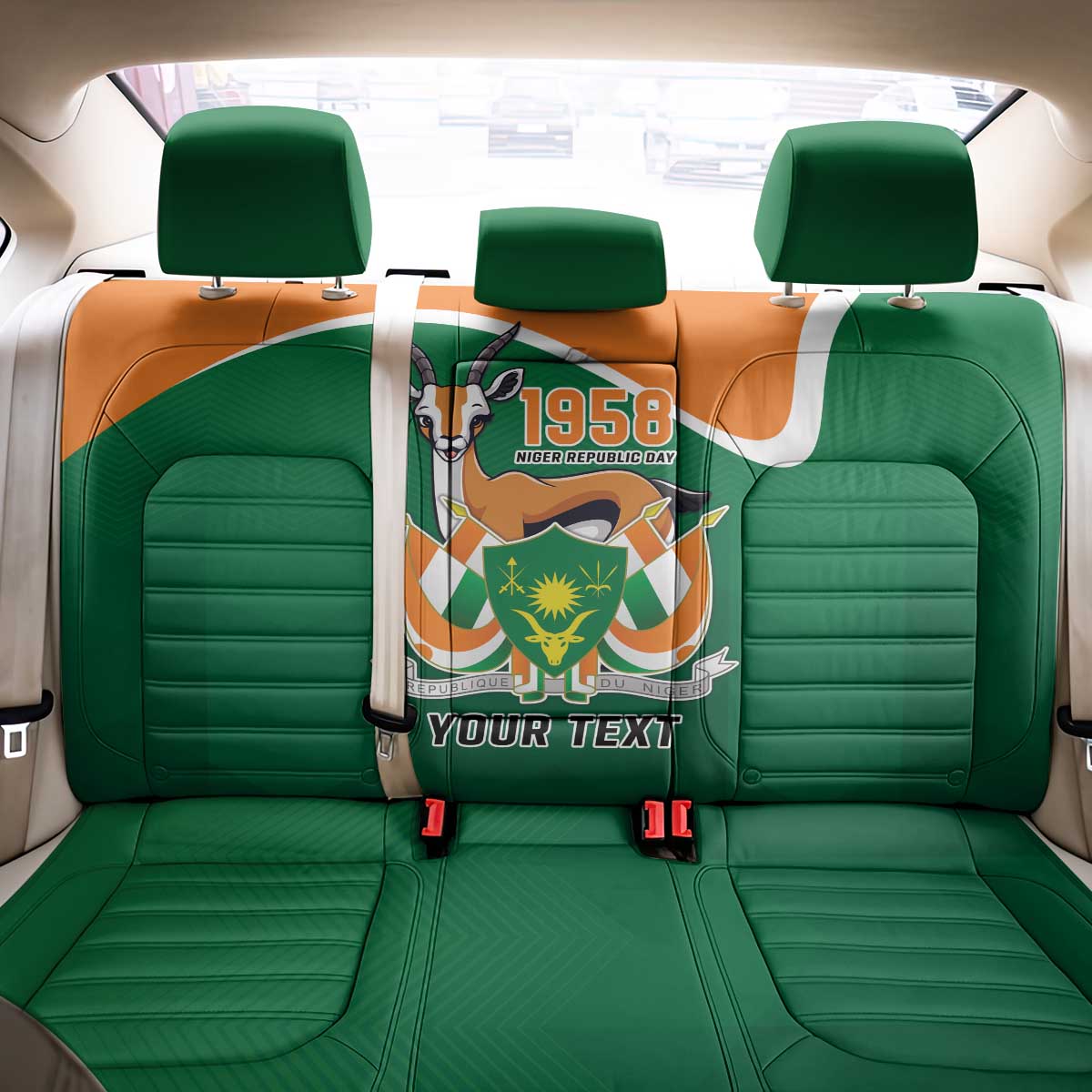 Niger Republic Day Personalized Back Car Seat Cover Fraternite Travail Progres LT9 - Wonder Print Shop