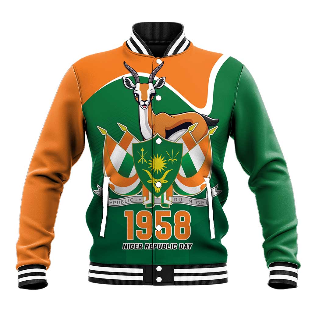 Niger Republic Day Personalized Baseball Jacket Fraternite Travail Progres LT9 - Wonder Print Shop