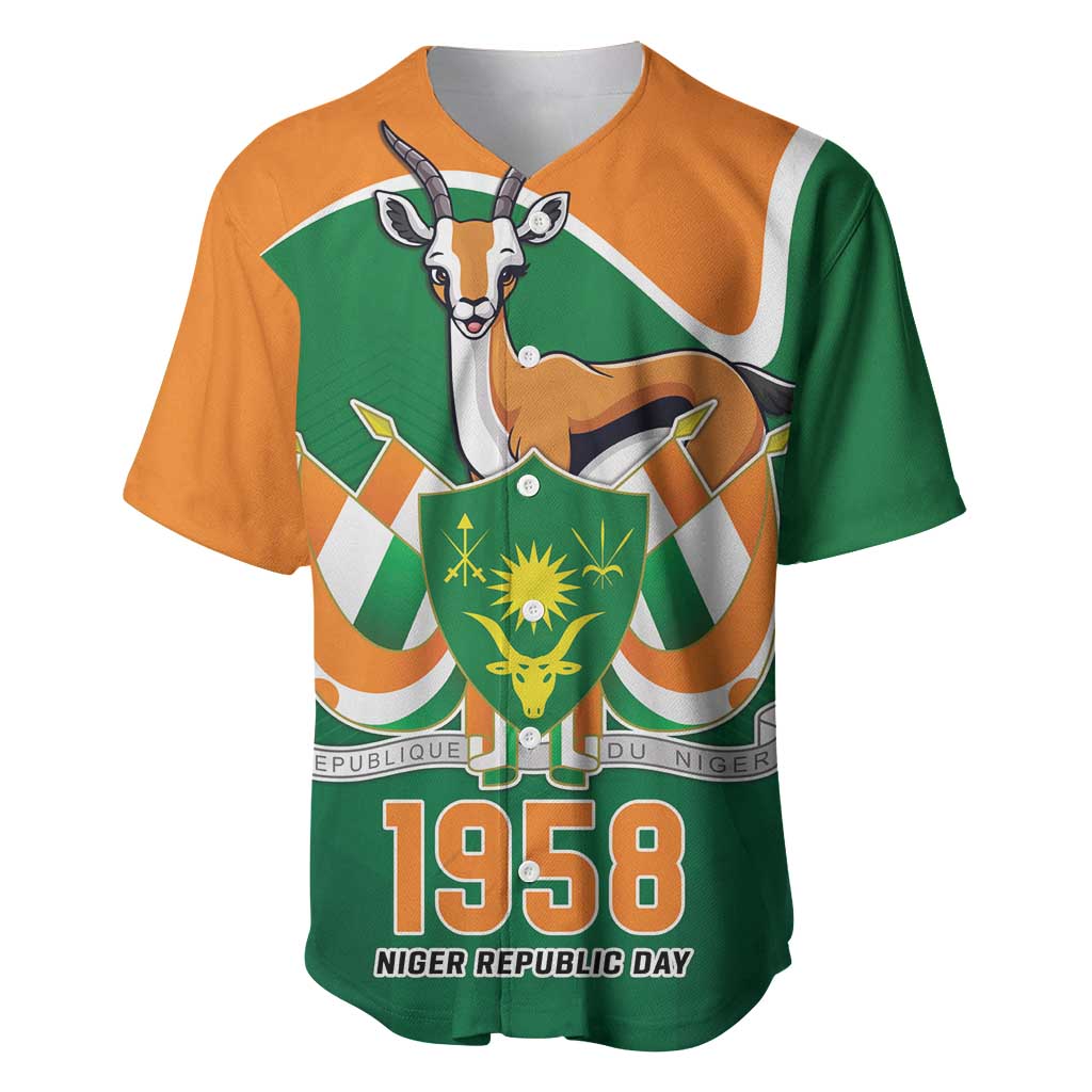 Niger Republic Day Personalized Baseball Jersey Fraternite Travail Progres LT9 - Wonder Print Shop