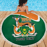 Niger Republic Day Personalized Beach Blanket Fraternite Travail Progres LT9 - Wonder Print Shop