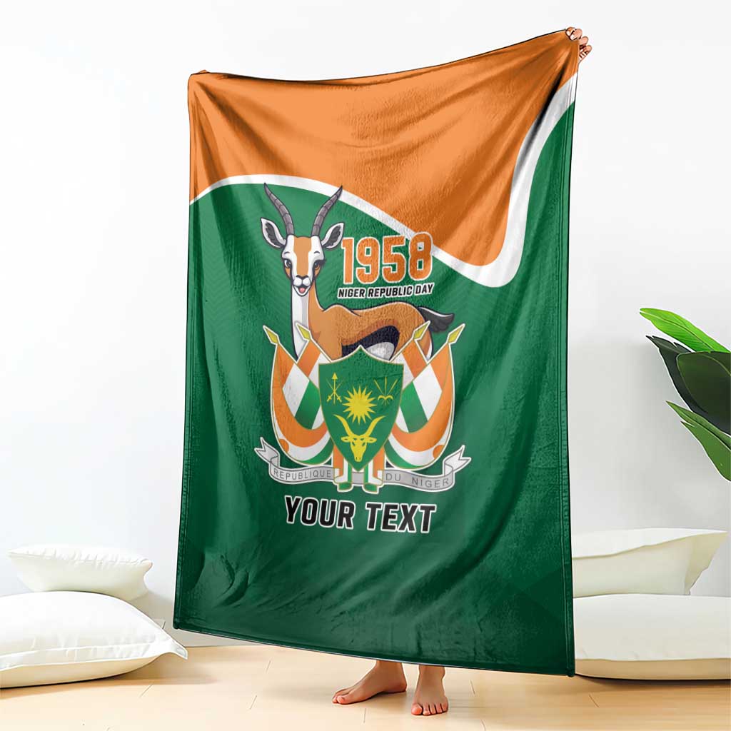 Niger Republic Day Personalized Blanket Fraternite Travail Progres