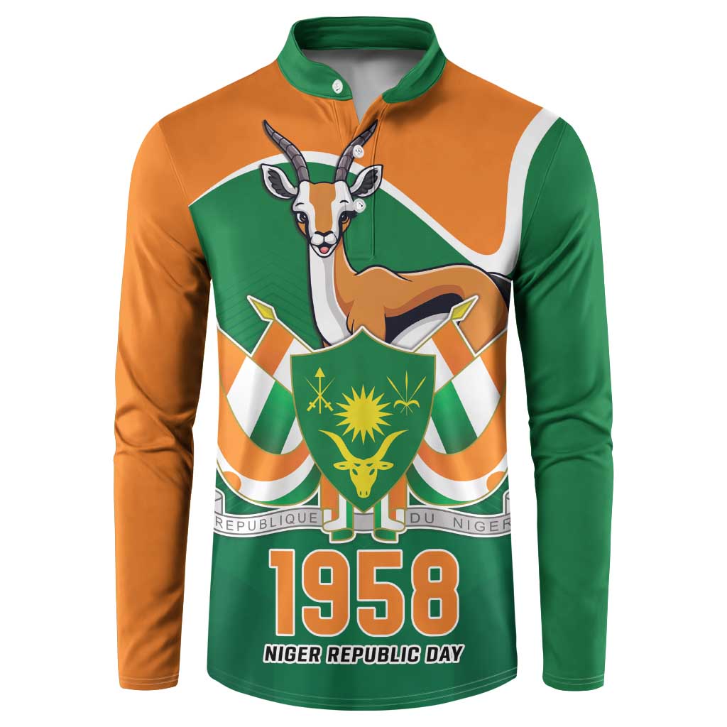 Niger Republic Day Personalized Button Sweatshirt Fraternite Travail Progres LT9 - Wonder Print Shop