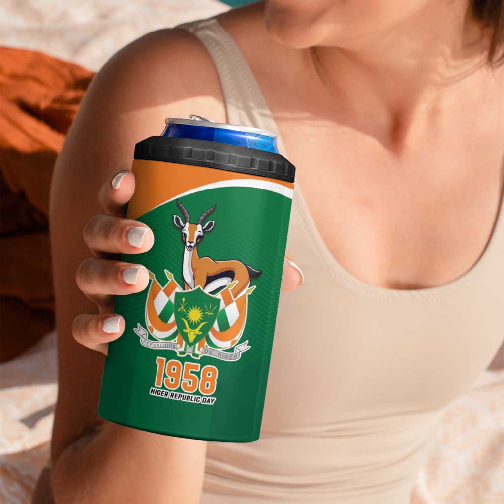 Niger Republic Day Personalized 4 in 1 Can Cooler Tumbler Fraternite Travail Progres LT9 - Wonder Print Shop