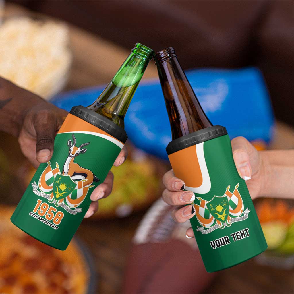 Niger Republic Day Personalized 4 in 1 Can Cooler Tumbler Fraternite Travail Progres LT9 - Wonder Print Shop