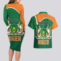 Niger Republic Day Personalized Couples Matching Long Sleeve Bodycon Dress and Hawaiian Shirt Fraternite Travail Progres LT9 - Wonder Print Shop