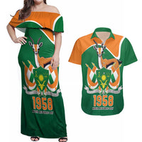 Niger Republic Day Personalized Couples Matching Off Shoulder Maxi Dress and Hawaiian Shirt Fraternite Travail Progres LT9 - Wonder Print Shop