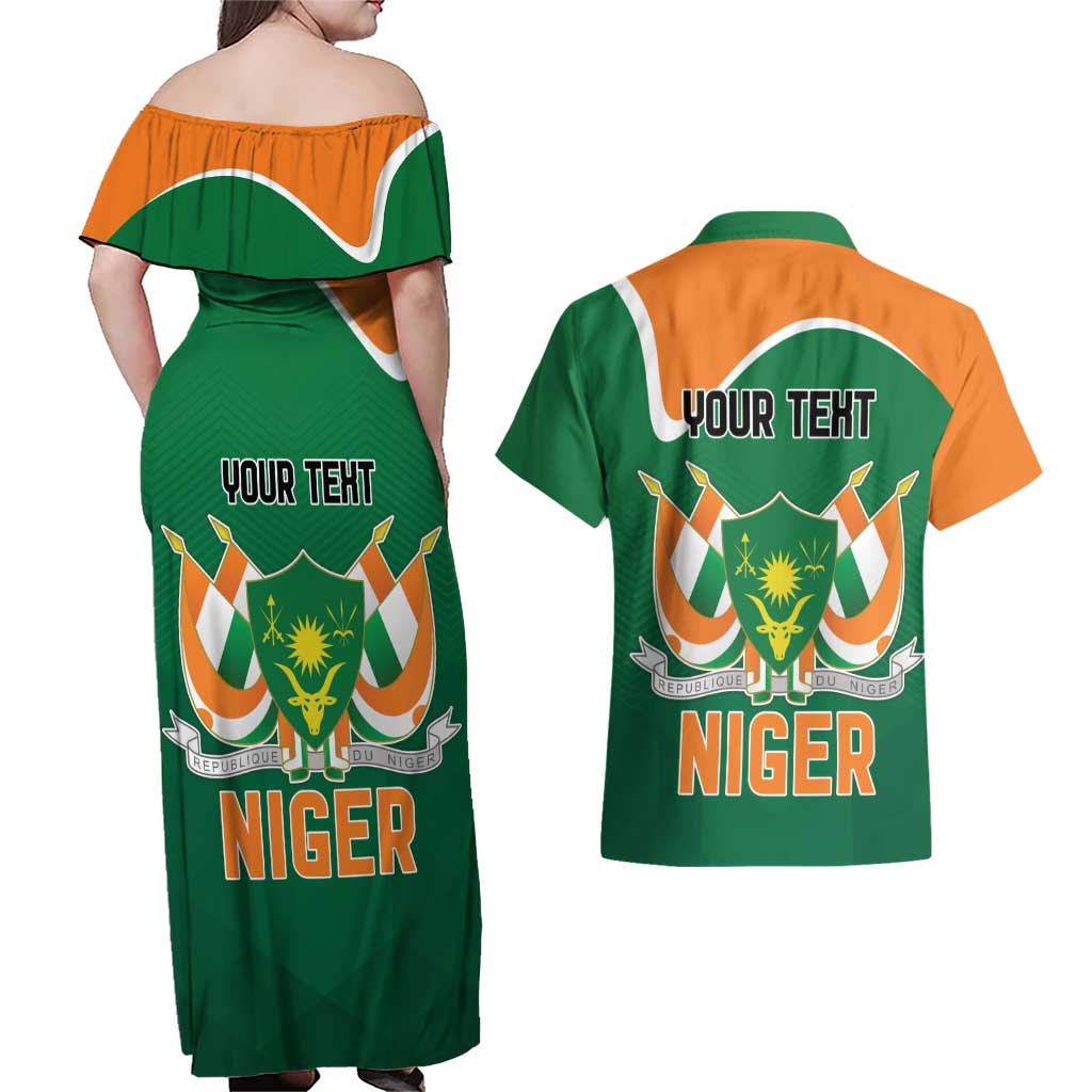 Niger Republic Day Personalized Couples Matching Off Shoulder Maxi Dress and Hawaiian Shirt Fraternite Travail Progres LT9 - Wonder Print Shop