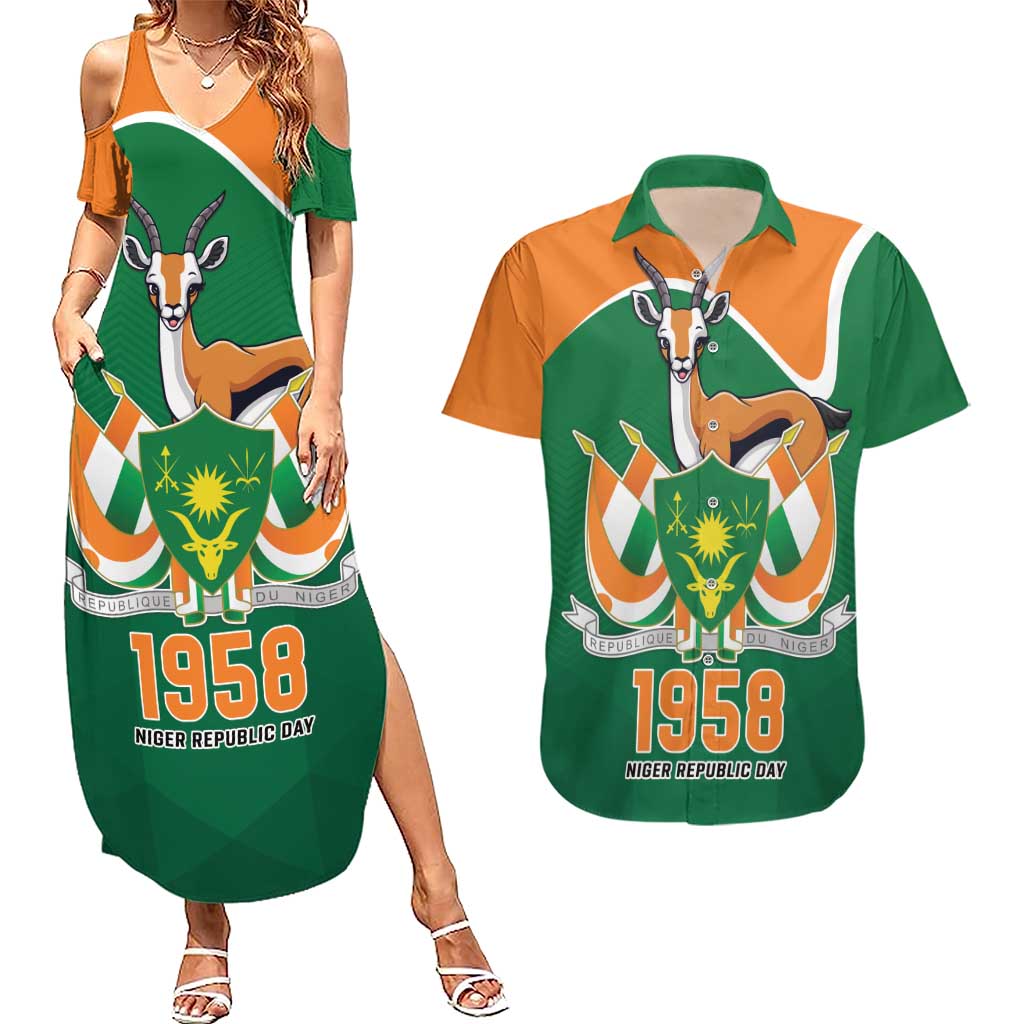 Niger Republic Day Personalized Couples Matching Summer Maxi Dress and Hawaiian Shirt Fraternite Travail Progres LT9 - Wonder Print Shop