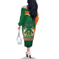 Niger Republic Day Personalized Family Matching Off The Shoulder Long Sleeve Dress and Hawaiian Shirt Fraternite Travail Progres - Wonder Print Shop