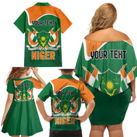 Niger Republic Day Personalized Family Matching Off Shoulder Short Dress and Hawaiian Shirt Fraternite Travail Progres LT9 - Wonder Print Shop