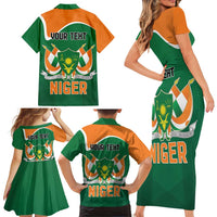 Niger Republic Day Personalized Family Matching Short Sleeve Bodycon Dress and Hawaiian Shirt Fraternite Travail Progres - Wonder Print Shop