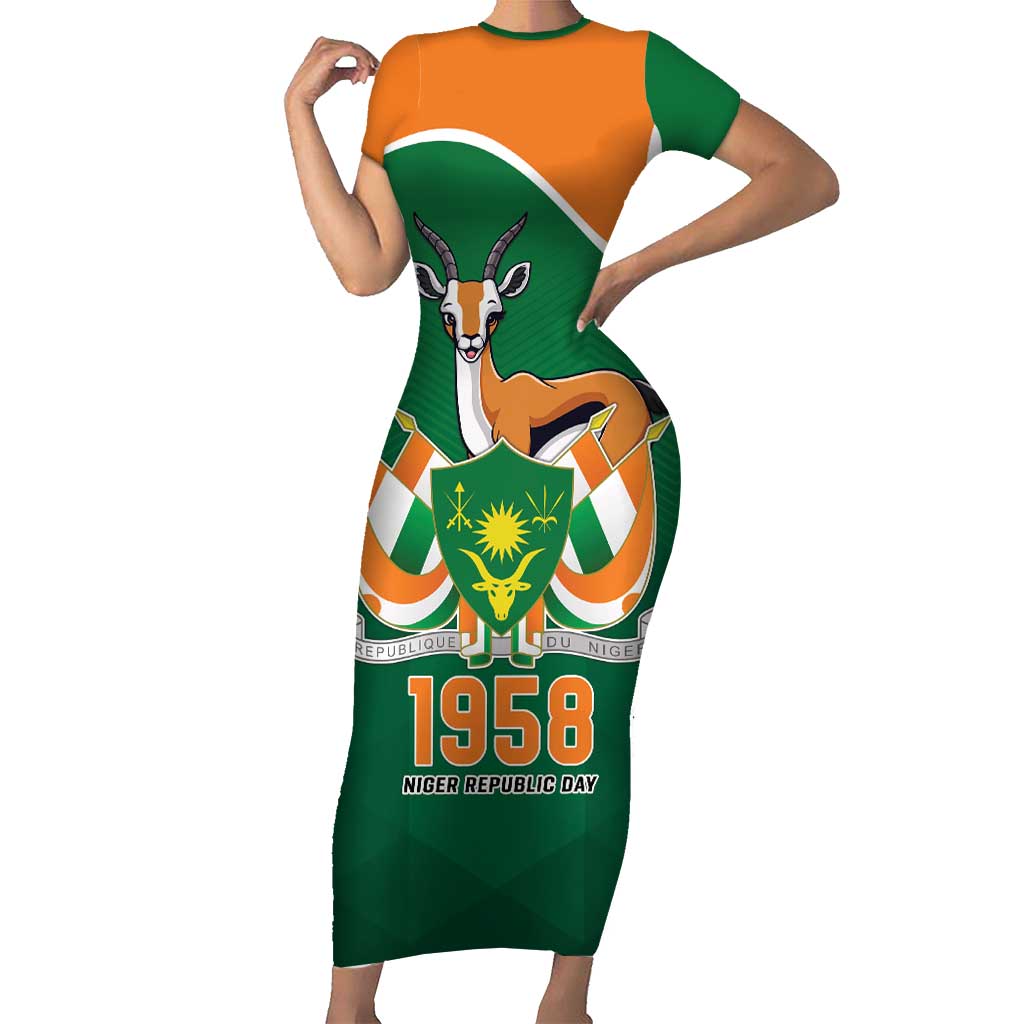 Niger Republic Day Personalized Family Matching Short Sleeve Bodycon Dress and Hawaiian Shirt Fraternite Travail Progres - Wonder Print Shop