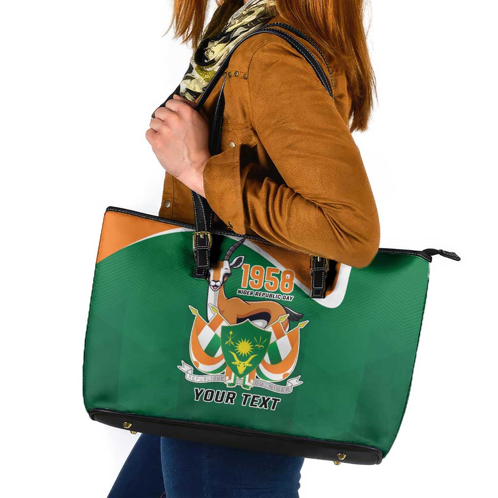 Niger Republic Day Personalized Leather Tote Bag Fraternite Travail Progres - Wonder Print Shop