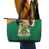 Niger Republic Day Personalized Leather Tote Bag Fraternite Travail Progres - Wonder Print Shop