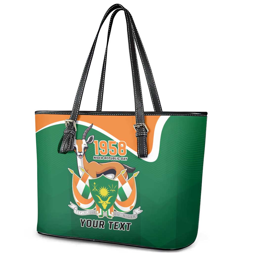 Niger Republic Day Personalized Leather Tote Bag Fraternite Travail Progres - Wonder Print Shop