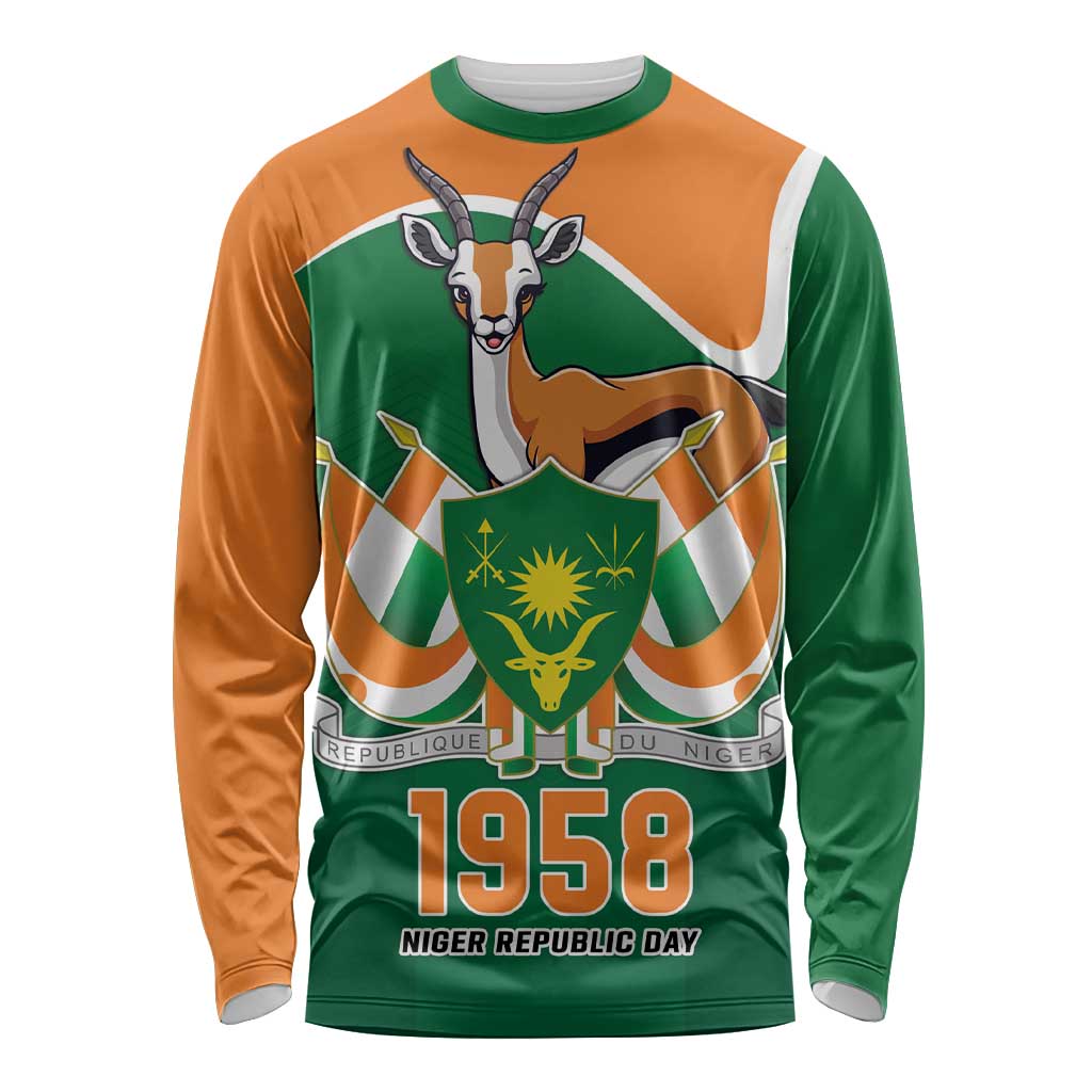 Niger Republic Day Personalized Long Sleeve Shirt Fraternite Travail Progres - Wonder Print Shop