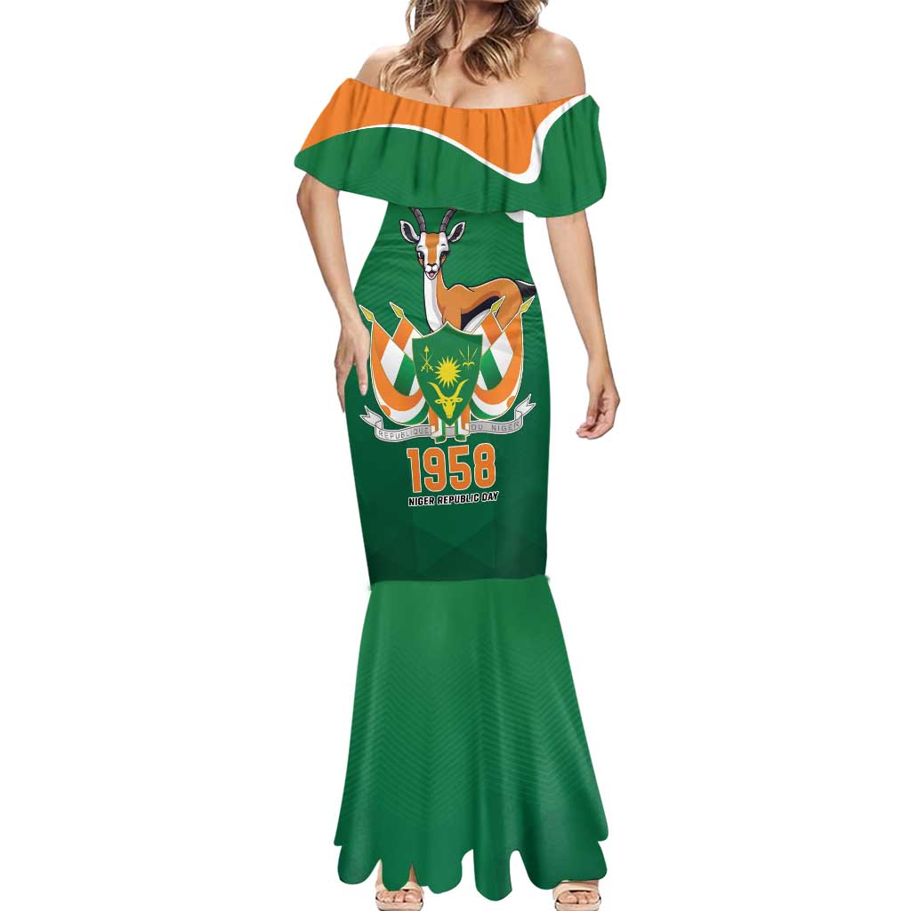 Niger Republic Day Personalized Mermaid Dress Fraternite Travail Progres - Wonder Print Shop