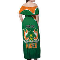 Niger Republic Day Personalized Off Shoulder Maxi Dress Fraternite Travail Progres - Wonder Print Shop