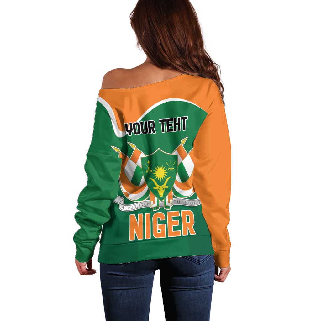 Niger Republic Day Personalized Off Shoulder Sweater Fraternite Travail Progres - Wonder Print Shop