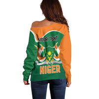 Niger Republic Day Personalized Off Shoulder Sweater Fraternite Travail Progres - Wonder Print Shop