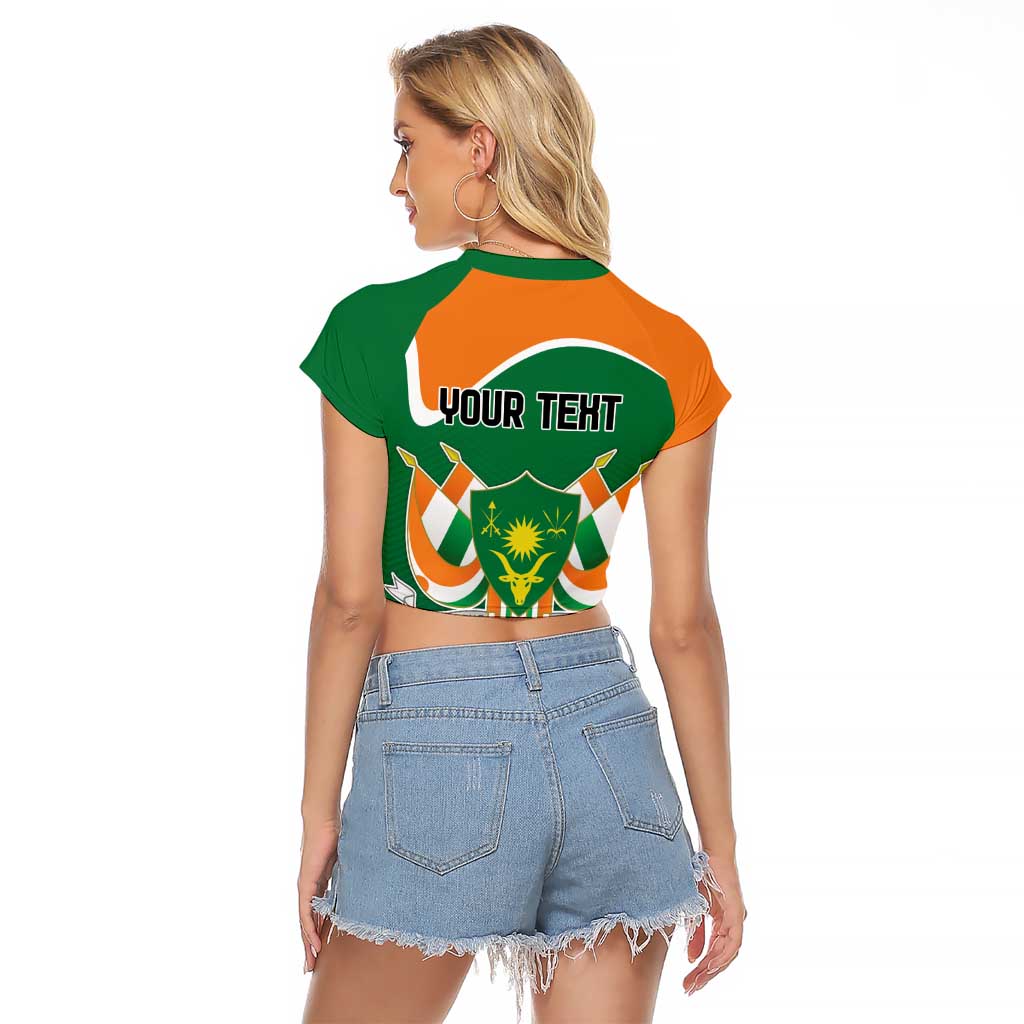 Niger Republic Day Personalized Raglan Cropped T Shirt Fraternite Travail Progres - Wonder Print Shop