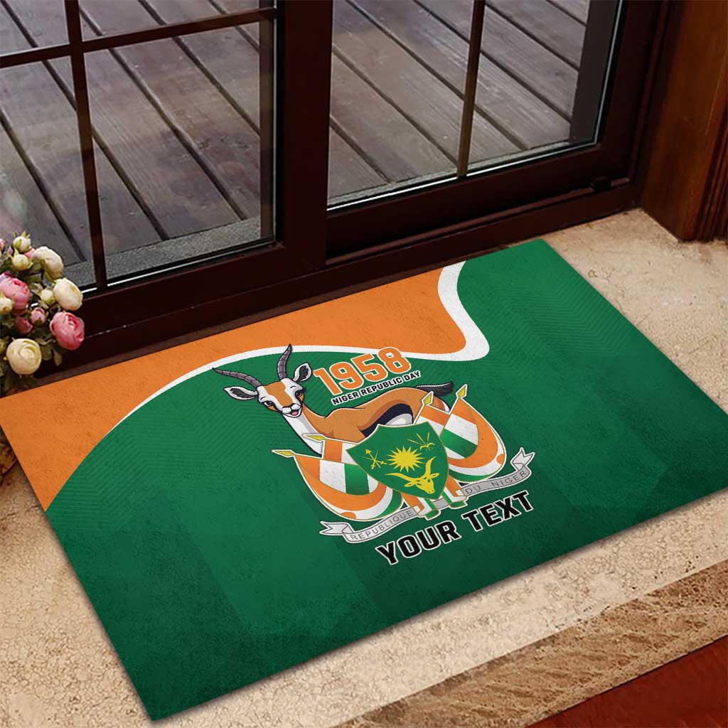 Niger Republic Day Personalized Rubber Doormat Fraternite Travail Progres - Wonder Print Shop