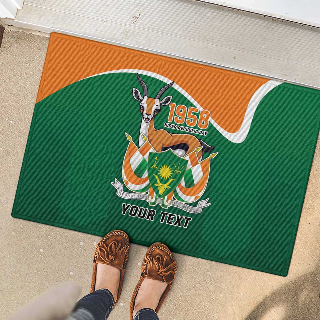 Niger Republic Day Personalized Rubber Doormat Fraternite Travail Progres - Wonder Print Shop
