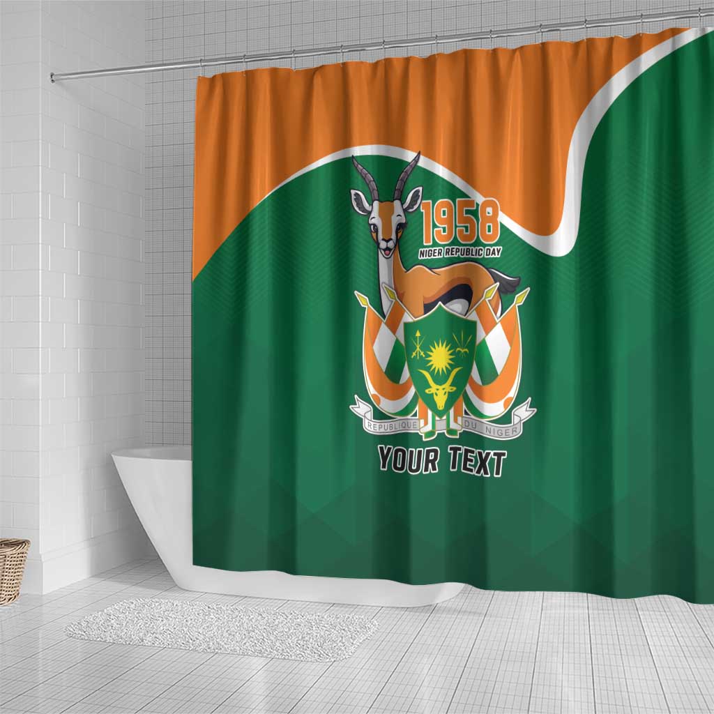 Niger Republic Day Personalized Shower Curtain Fraternite Travail Progres