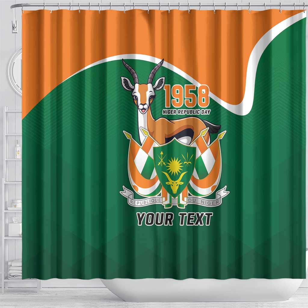 Niger Republic Day Personalized Shower Curtain Fraternite Travail Progres