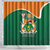 Niger Republic Day Personalized Shower Curtain Fraternite Travail Progres