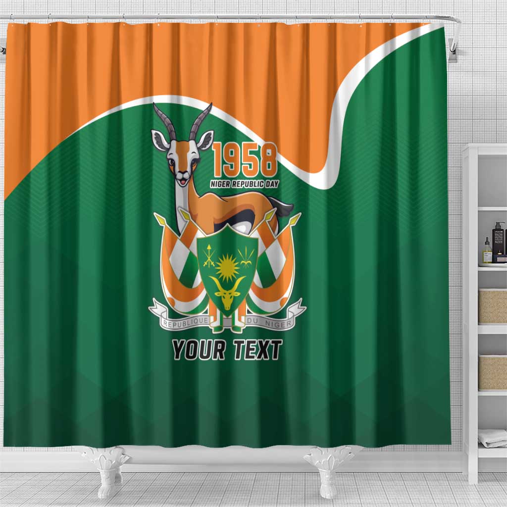 Niger Republic Day Personalized Shower Curtain Fraternite Travail Progres