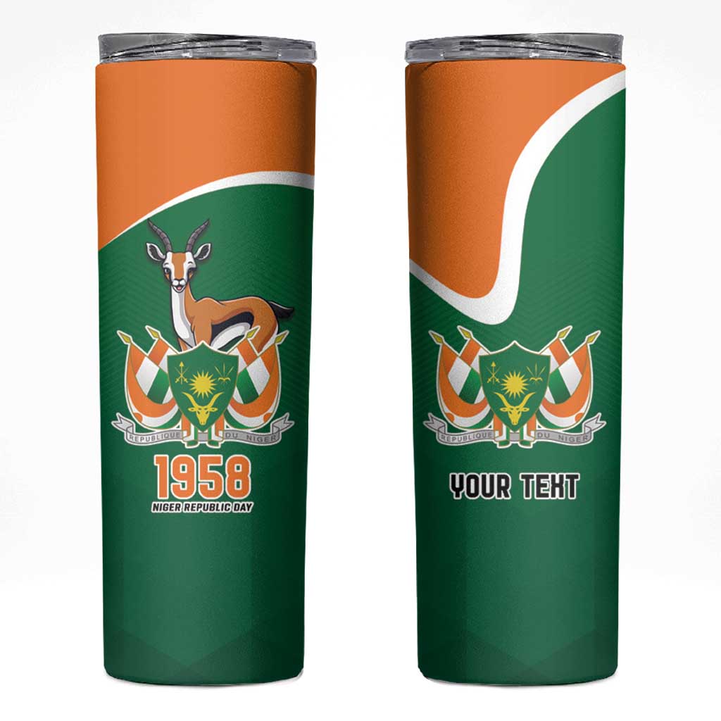 Niger Republic Day Personalized Skinny Tumbler Fraternite Travail Progres - Wonder Print Shop