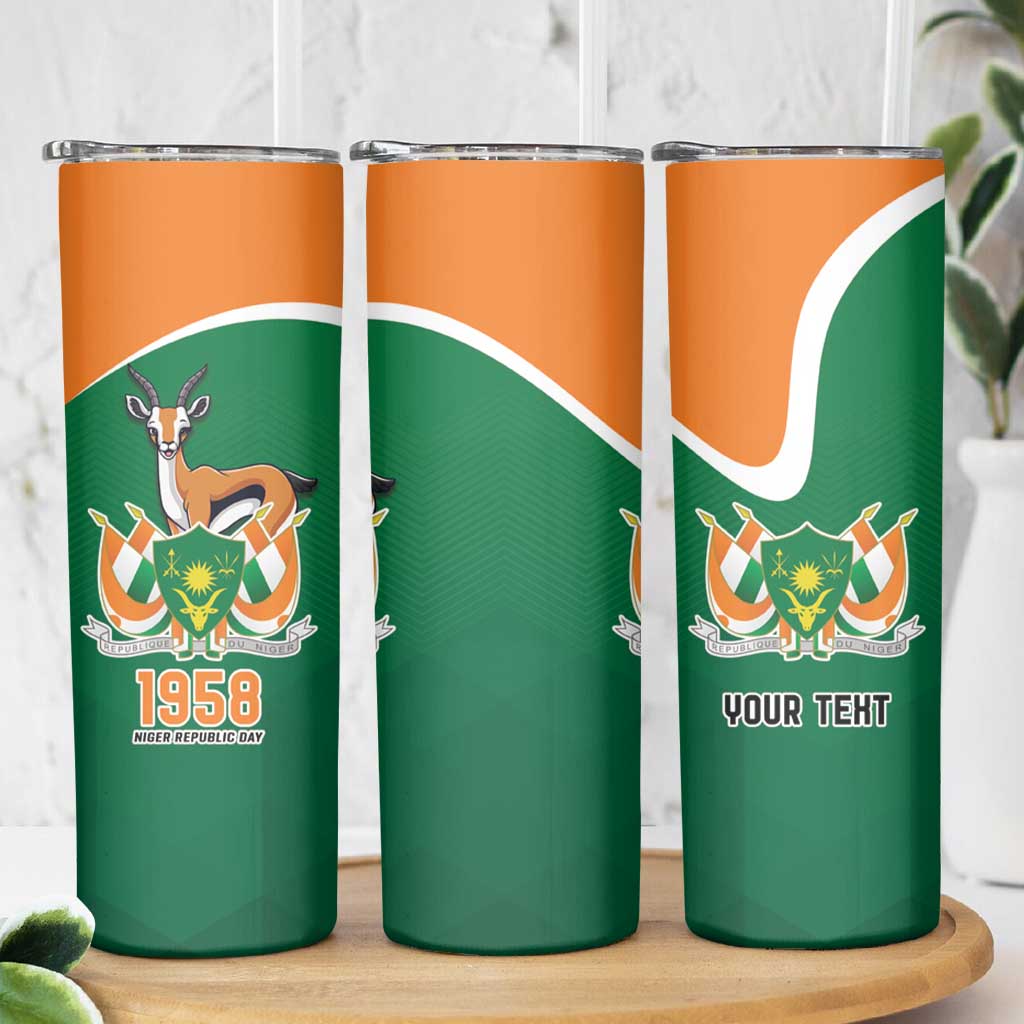 Niger Republic Day Personalized Skinny Tumbler Fraternite Travail Progres - Wonder Print Shop