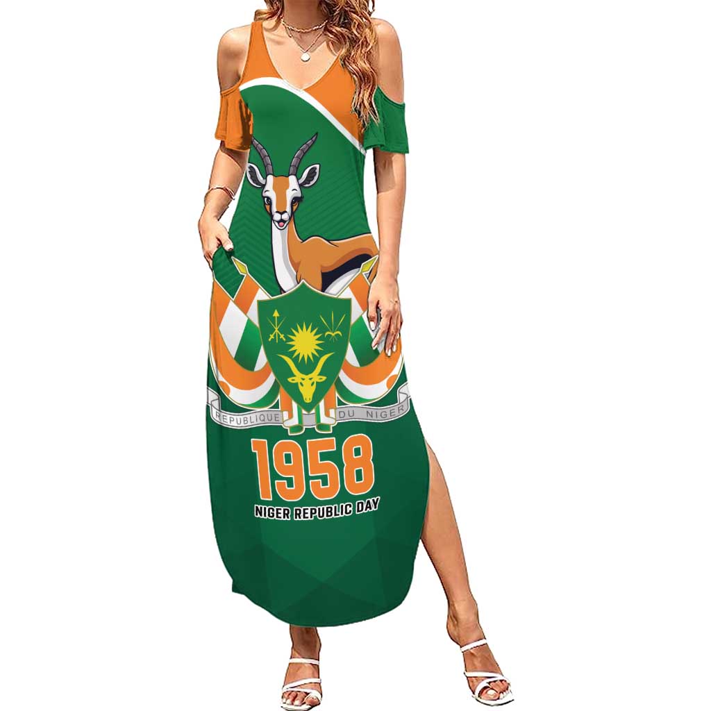 Niger Republic Day Personalized Summer Maxi Dress Fraternite Travail Progres - Wonder Print Shop
